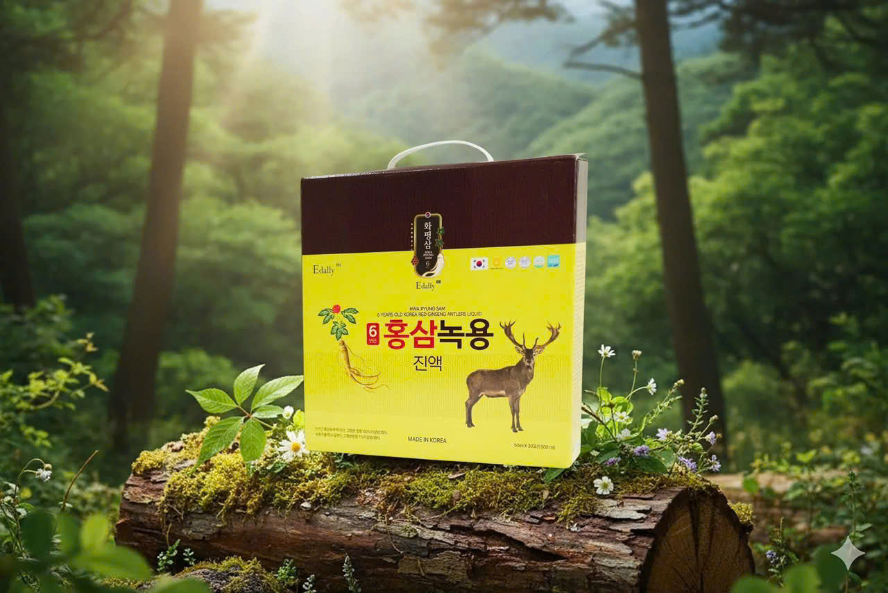 Nước hồng sâm nhung hươu - HWA PYUNG SAM 6 YEARS OLD KOREA RED GINSENG ANTLERS LIQUID